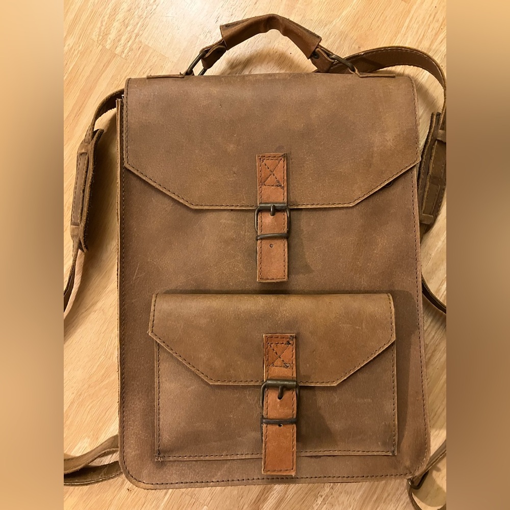 Greek Handmade Leather Bag/Backpack mmmmk